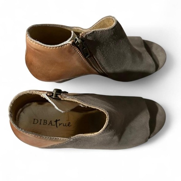 Women's leather & brown suede wedge boots by Diba True size 7 (acc1) - Picture 3 of 6